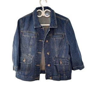 Jessica Medium Dark Wash Longer Length‎ Denim Jacket